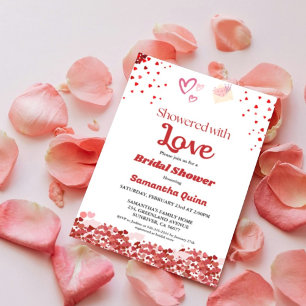Valentine tree of heart Arch Bridal Shower  Invitation