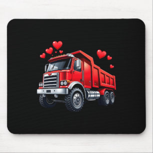 Valentine Truck, Dump With Hearts, Construction Lo Mouse Mat