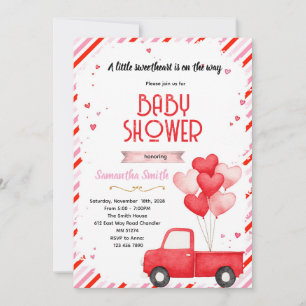 Valentine truck party invitation