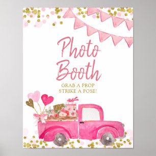 Valentine Truck Sweetheart Photo Booth Poster