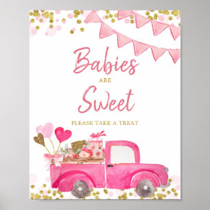 Valentine Truck Sweetheart Please Take a Treat Poster