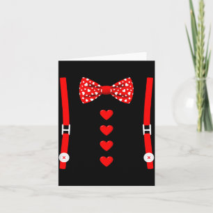 Valentine Tuxedo Heart Outfit Funny Love Card