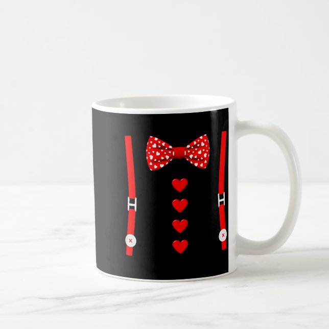 Valentine Tuxedo Heart Outfit Funny Love  Coffee Mug (Right)