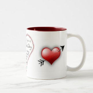 valentine, valentines-day, hart Two-Tone coffee mug