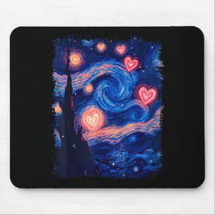 Valentine Van Gogh Starry Night Heart Matching Cou Mouse Mat
