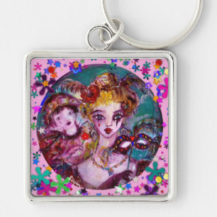 VALENTINE VENETIAN MASQUERADE CONFETTI KEY RING