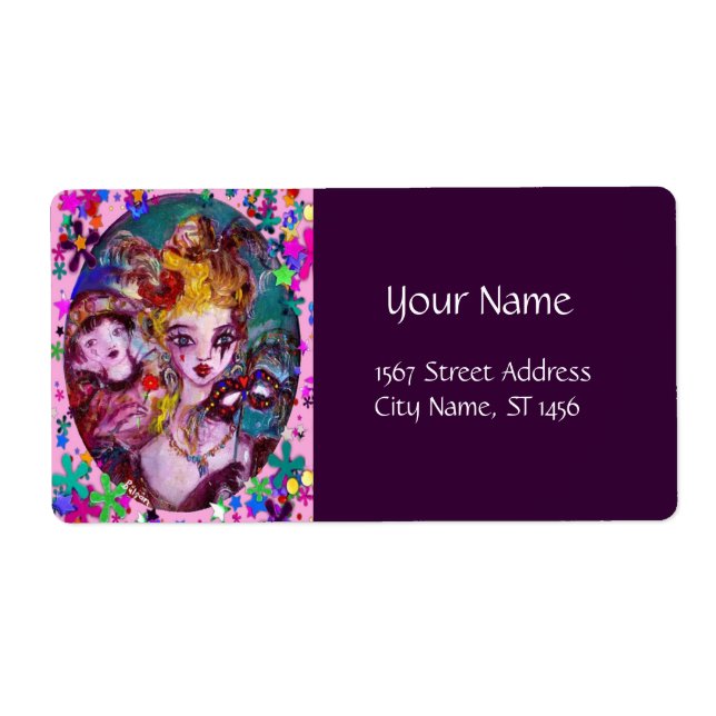 VALENTINE VENETIAN MASQUERADE MASKS AND CONFETTI (Front)