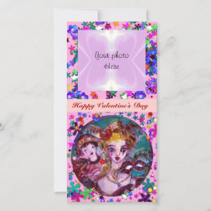 VALENTINE VENETIAN MASQUERADE MASKS HOLIDAY CARD