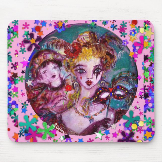 VALENTINE VENETIAN MASQUERADE MASKS MOUSE MAT (Front)