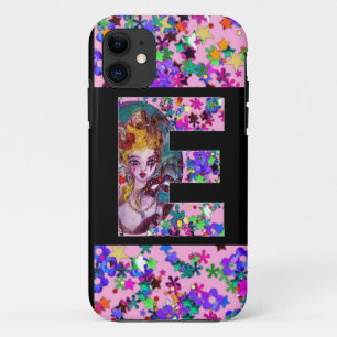 VALENTINE VENETIAN MASQUERADE MONOGRAM E LETTER iPhone 11 CASE