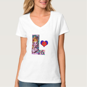 VALENTINE VENETIAN MASQUERADE MONOGRAM L LETTER T-Shirt