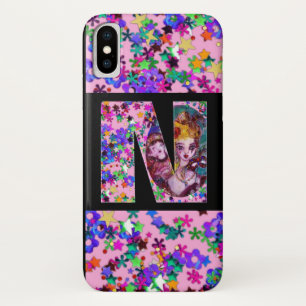 VALENTINE VENETIAN MASQUERADE MONOGRAM M LETTER iPhone X CASE