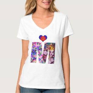 VALENTINE VENETIAN MASQUERADE MONOGRAM M LETTER T-Shirt
