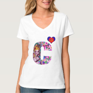 VALENTINE VENETIAN MASQUERADE MONOGRAM M LETTER T-Shirt