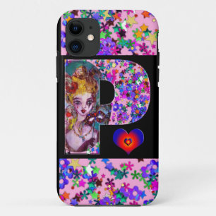 VALENTINE VENETIAN MASQUERADE MONOGRAM P LETTER iPhone 11 CASE