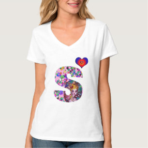VALENTINE VENETIAN MASQUERADE MONOGRAM S LETTER T-Shirt
