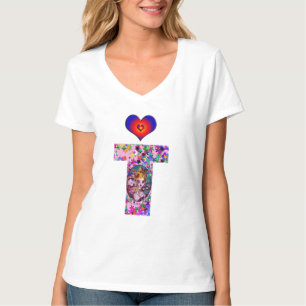 VALENTINE VENETIAN MASQUERADE MONOGRAM T LETTER T-Shirt