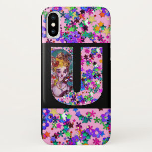 VALENTINE VENETIAN MASQUERADE MONOGRAM U LETTER iPhone X CASE
