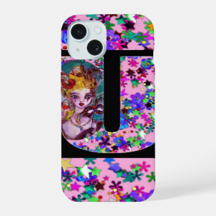 VALENTINE VENETIAN MASQUERADE MONOGRAM U LETTER iPhone 15 CASE