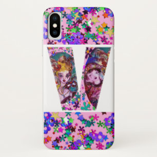 VALENTINE VENETIAN MASQUERADE MONOGRAM V LETTER iPhone X CASE
