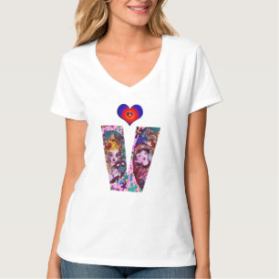 VALENTINE VENETIAN MASQUERADE MONOGRAM V LETTER T-Shirt