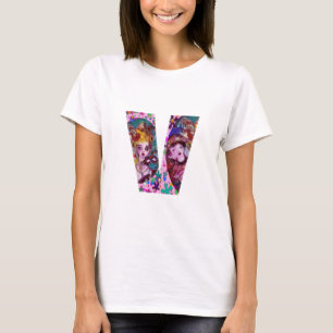 VALENTINE VENETIAN MASQUERADE MONOGRAM V LETTER T-Shirt