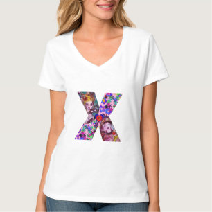 VALENTINE VENETIAN MASQUERADE MONOGRAM X LETTER T-Shirt