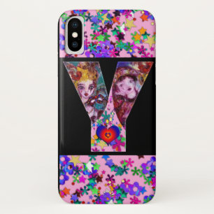 VALENTINE VENETIAN MASQUERADE MONOGRAM Y LETTER iPhone X CASE