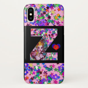 VALENTINE VENETIAN MASQUERADE MONOGRAM Z LETTER iPhone X CASE