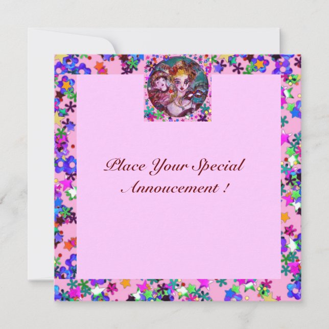 VALENTINE VENETIAN MASQUERADE PARTY INVITATION (Front)