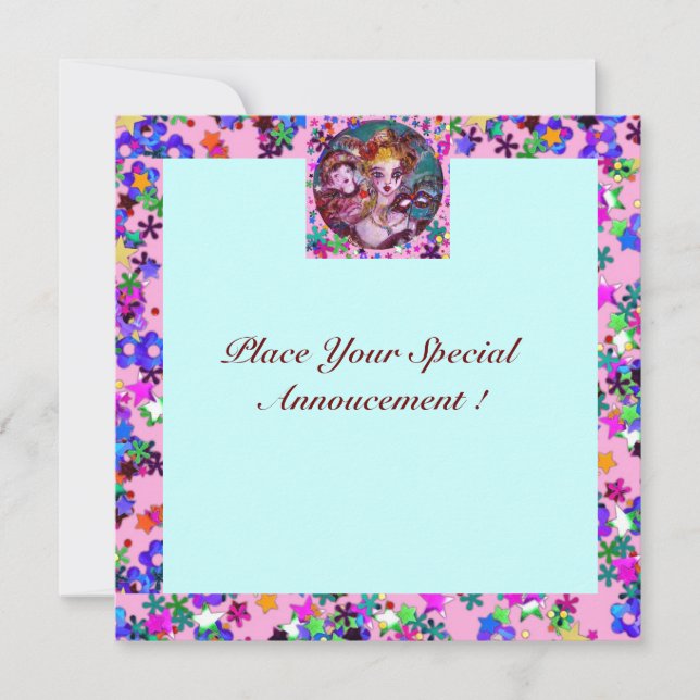 VALENTINE VENETIAN MASQUERADE PARTY INVITATION (Front)