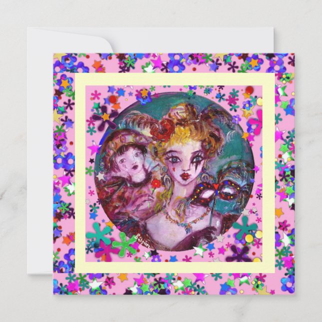 VALENTINE VENETIAN MASQUERADE PARTY INVITATION (Front)