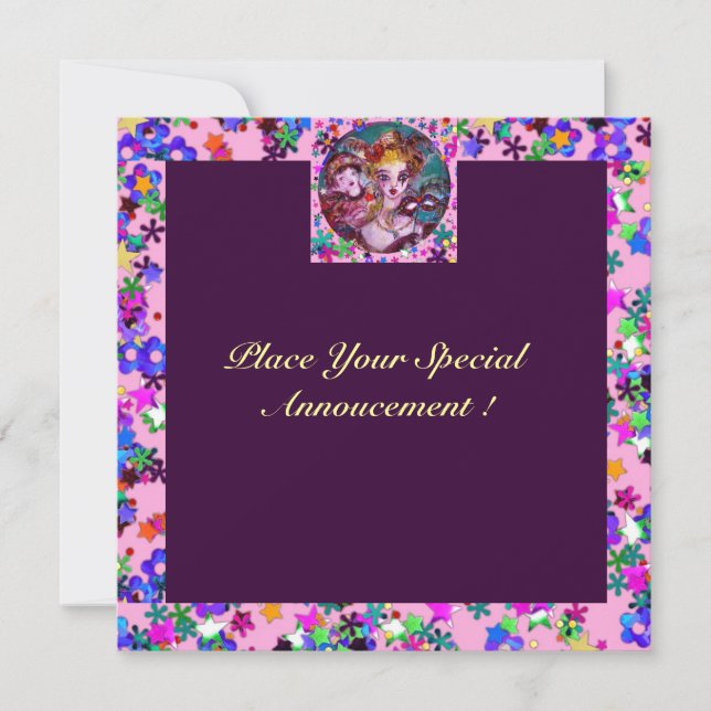 VALENTINE VENETIAN MASQUERADE PARTY INVITATION (Front)