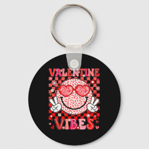 Valentine Vibe Heart Peace Sign Men Women Kid Key Ring