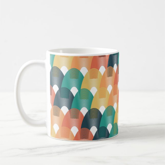 Valentine Vibes Art Nouveau Pattern  Coffee Mug (Left)