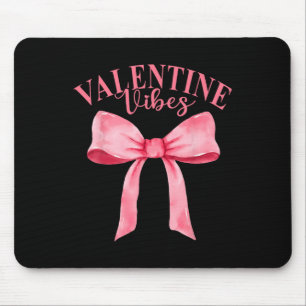 Valentine Vibes Groovy Coquette Bow Valentine Wome Mouse Mat