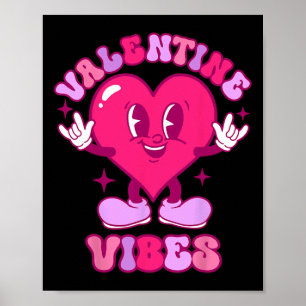 Valentine Vibes Groovy Valentines Day Shirt For Gi Poster