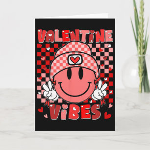 Valentine Vibes Heart Peace Sign Men Boys Kids Out Card