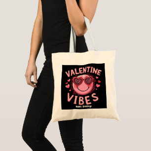 Valentine Vibes Hippie Valentines Day Groovy Retro Tote Bag
