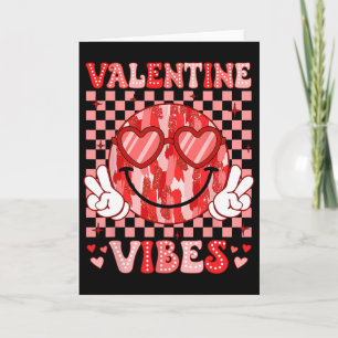 Valentine Vibes Smile Face Heart Valentine's Day K Card