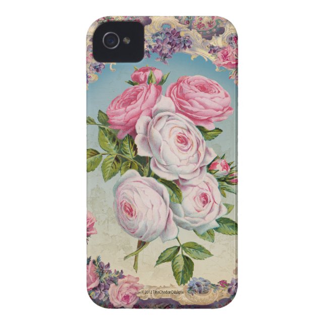 Valentine Victorian Roses Case-Mate iPhone Case (Back)