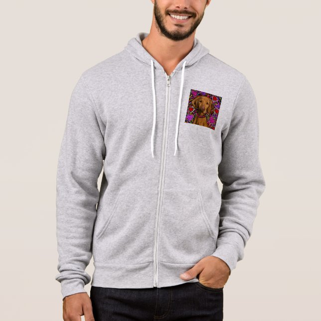 Valentine Vizsla Hoodie (Front)