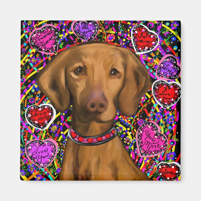 Valentine Vizsla Magnet (Front)