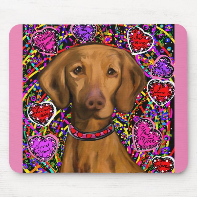 Valentine Vizsla Mouse Mat (Front)