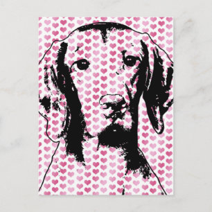 Valentine - Vizsla Silhouette- Reagan Holiday Postcard
