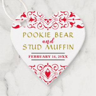 Valentine Wedding Guest Favour Tags