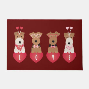 Valentine Welsh Wire Fox Terrier Dogs Doormat