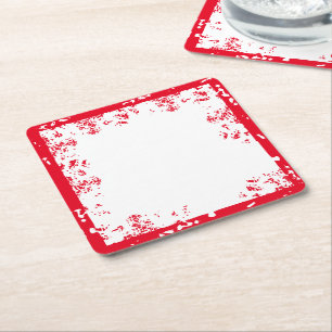 Valentine White & Red Scruff Coasters