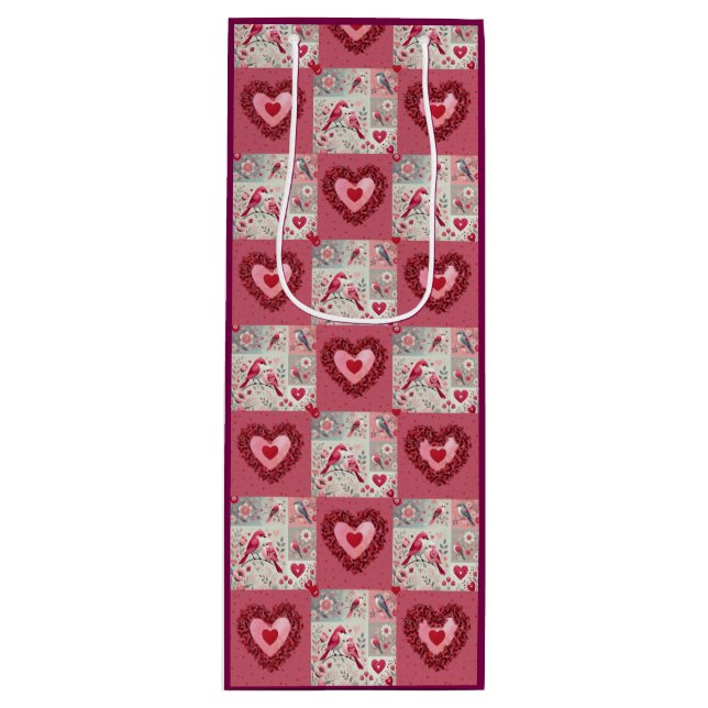 Valentine - Wine Gift Bag  (Front)