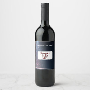 Valentine Wine Label Romance in the Air Dark Theme